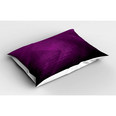 Black/Purple Polyester Microfiber Piece Sham