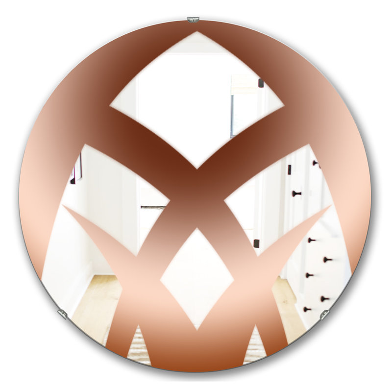 Miroir d'appoint Rose Geo Glam, H 23,6 po x l 23,6 po x P 0,24 po
