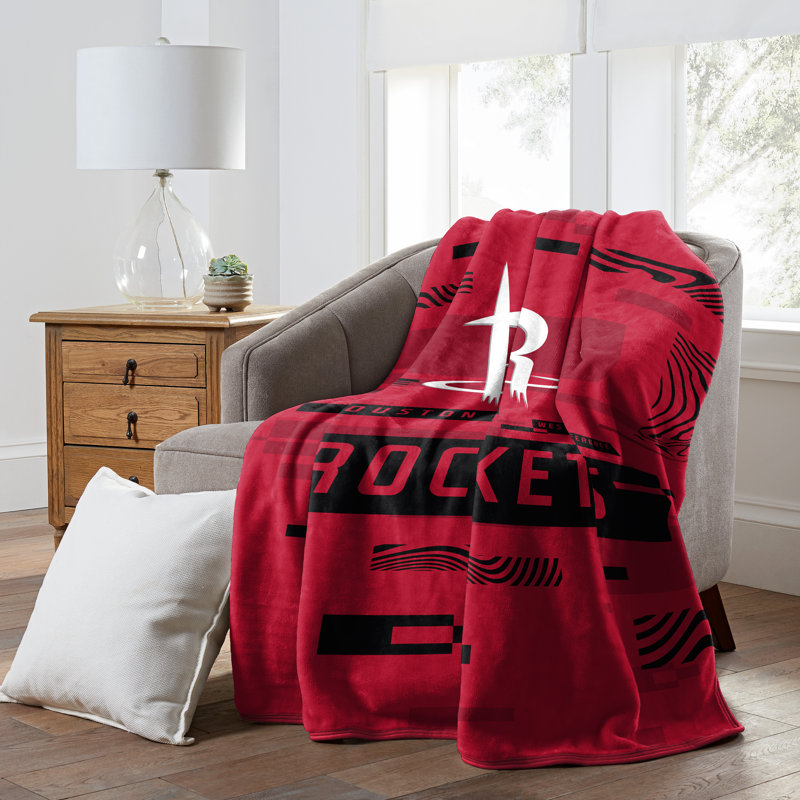 Throw Blanket, Black/Red, Houston Rockets