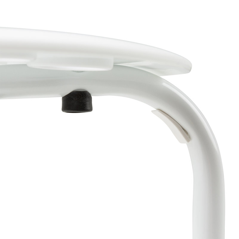 Office and Classroom Stacking Stool, White