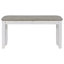 Ensemble de table de salle à manger de style rustique 6 pièces avec 4 chaises rembourrées et un banc (brun et blanc délavé)