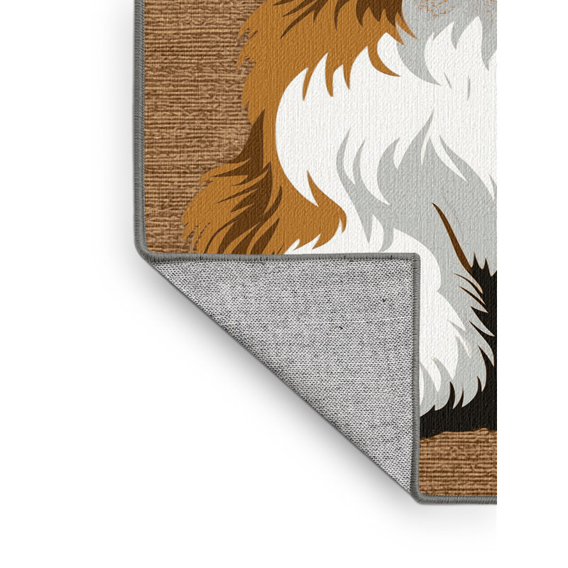 Washable Shih Tzu Dogs Area Rug, Runner 2' x 4'