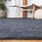 Thomes Hand Tufted Wool/Cotton Abstract Rug in Charcoal-731970657