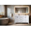 Meuble-lavabo de 60 po avec plateau en quartz blanc et 2 lavabos en céramique EEST VANITY - 9008