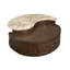 Table basse ronde avec roulettes