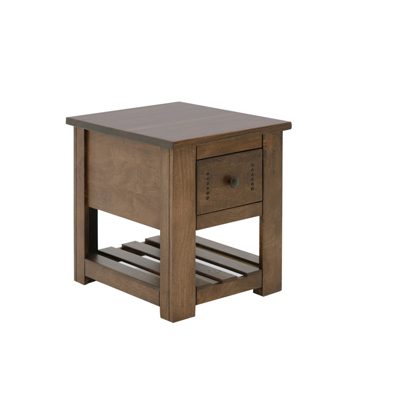 1 tiroir, 1 tablette, table de chevet, H 23,50 po x l 19,75 po x P 23,50 po