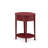 Modern End Table with 1 Wooden Drawer, Stable and Sturdy Constructed - Burgundy Finish-1794075825