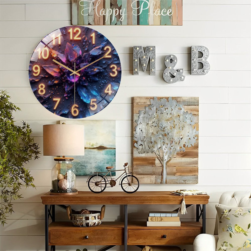 Horloge murale avec horloge murale 12 po