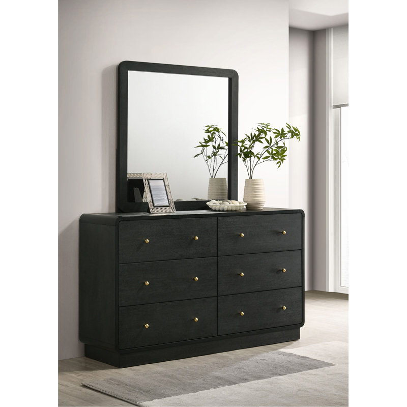 Commode 6 tiroirs avec miroir Burton