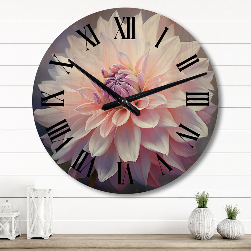 Horloge murale en bois massif Anycia, Grand