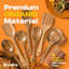 Ensemble d'ustensiles de cuisine en bois 9 pièces, résistant à la chaleur antiadhésif, écologique, teck clair