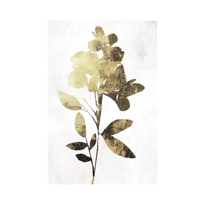 Gold Botanical I by Asia Jensen - Wrapped Canvas Painting