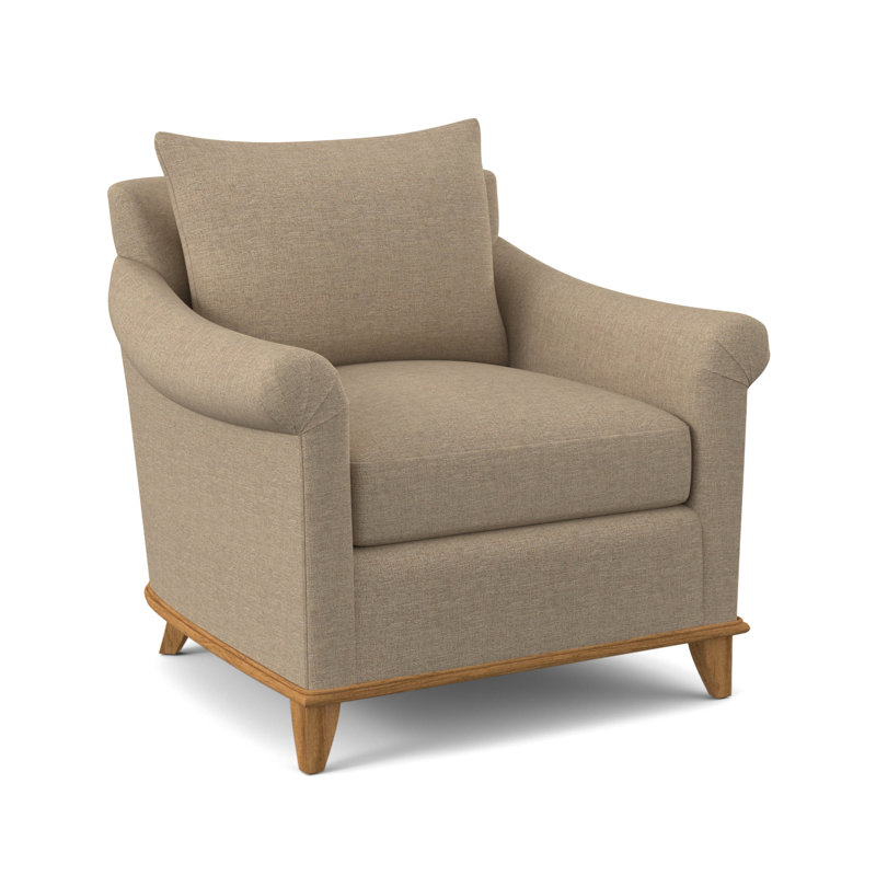 Drake Upholstered Armchair, Amber, Elise Flax