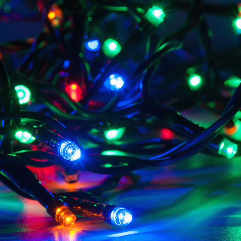 LITEUP225 Multicolor Solar Powered Outdoor LED String Lights