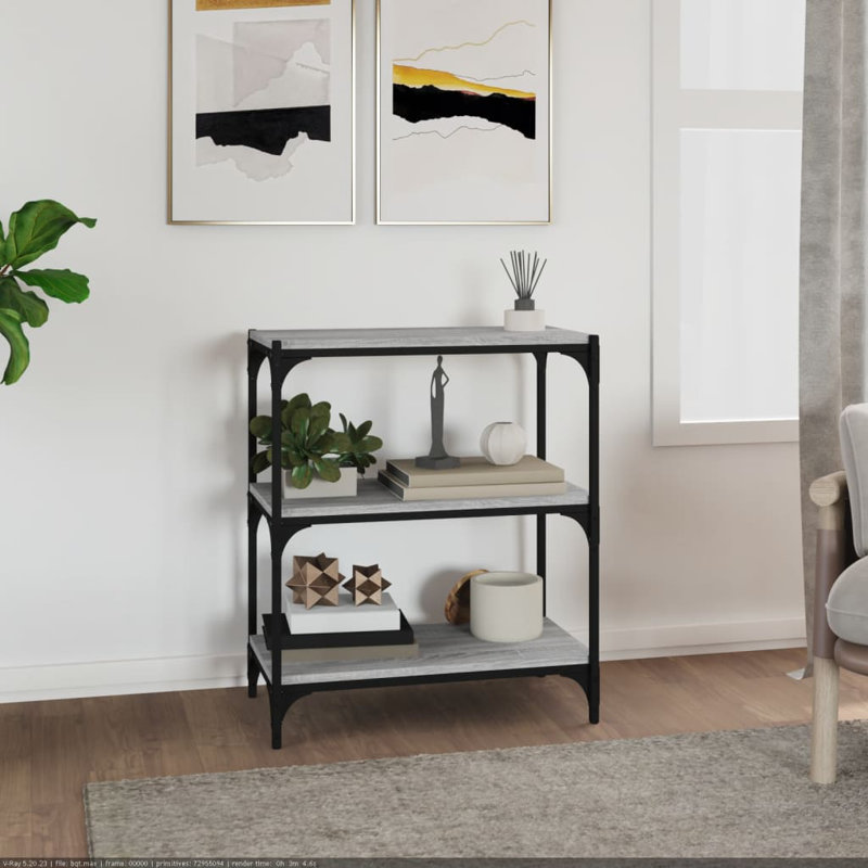 Casebier 70.5cm H Standard Bookcase, Grey, 70.5cm H x 60cm W x 33cm D