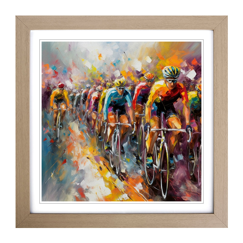 Tour De France No.1 - Framed Print, Oak