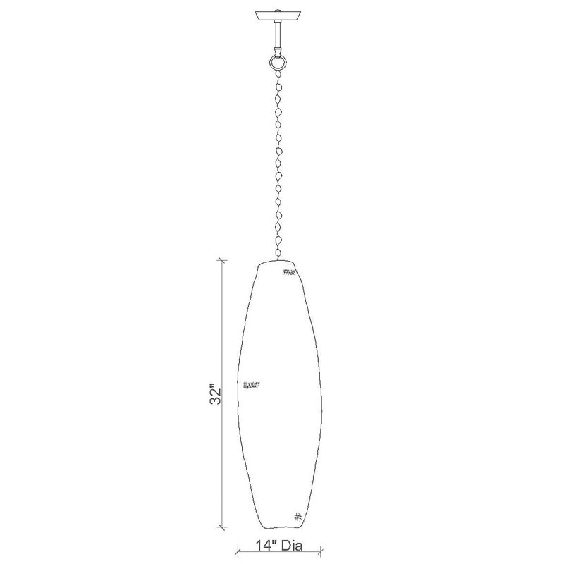 Large Leather Pod Pendant Light
