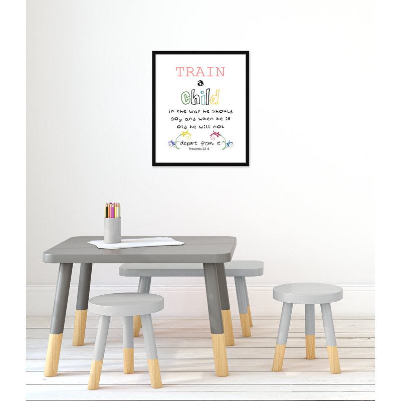 «Train a Chile Train a Child», impression sur papier, H 24,5 po x l 20,5 po x P 1,18 po