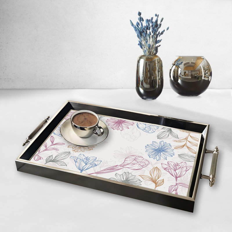 Elegant Glass Tray, 19.7 x 11.4 x 1.4 inches | 100% Durable Glass Construction | Easy to Clean with Damp Cloth | Ideal for Serving, Decorative Display, and Organizing | Stylish Addition to Home Décor