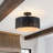 3-Light Industrial Drum Hand-Painted Distressed Semi-Flush Mount-1316247106
