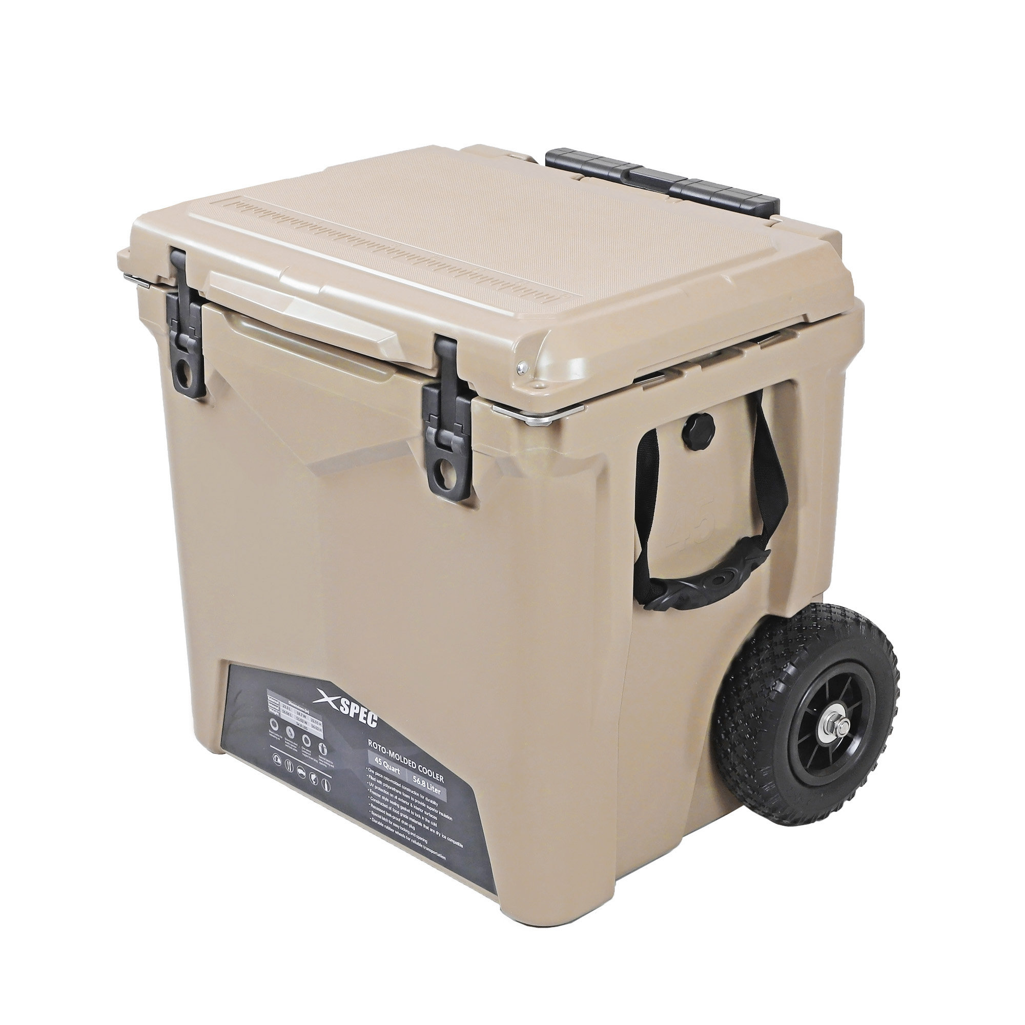 Xspec 45 Qt. Towable Outdoor Cooler with Wheels Wayfair