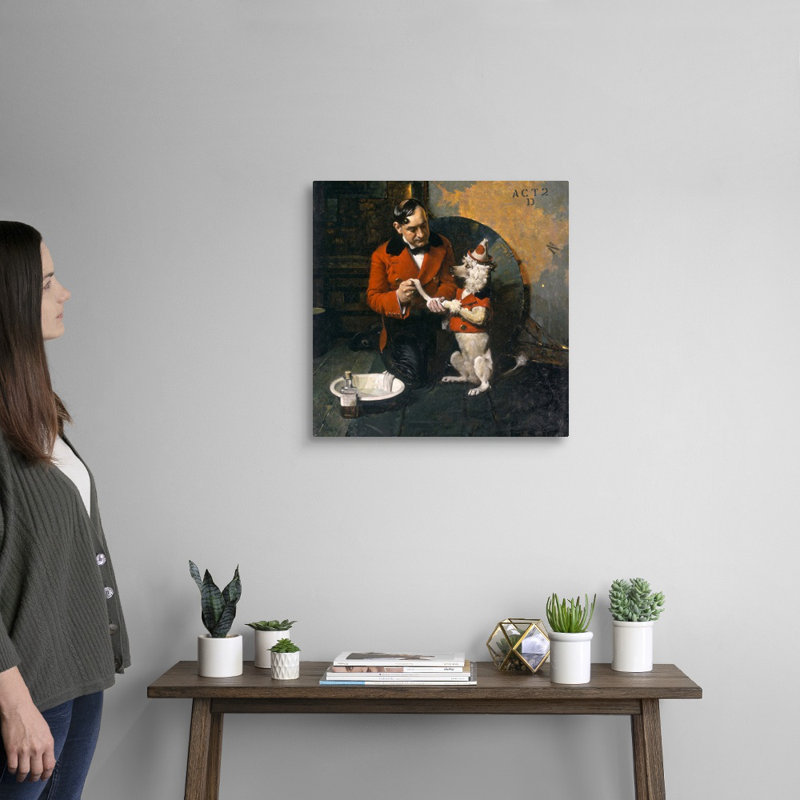 Alors que le public attend, art mural sur toile, Toile tendue, H 20 po x l 20 po x P 1,25 po