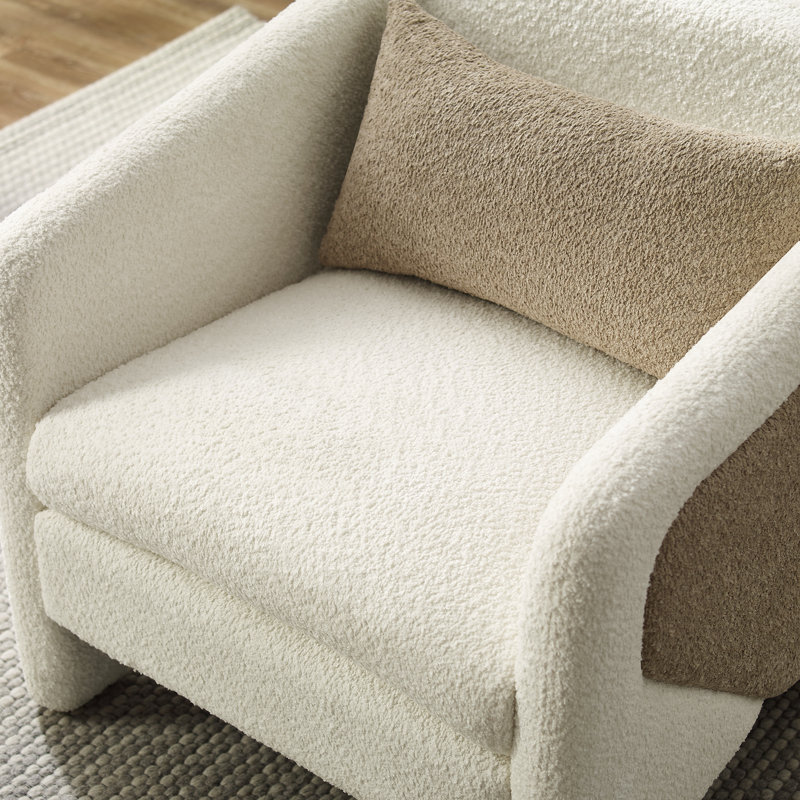 Fauteuil de 30 po de large Conerly, Polyester brun clair
