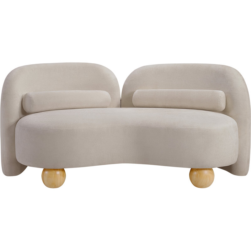 Causeuse Daphne, Tissu chenille beige