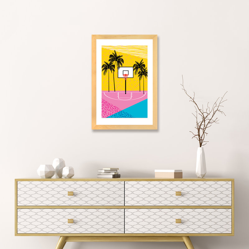 Dope - reproduction d'art, Blanc, H 24 po x l 16 po x P 1 po, Papier encadré de bois naturel
