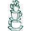 Adhésif décoratif double face tasse à café-1038429820-986474532