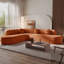 Très grand canapé modulaire 122 po en tissu doux-114721616