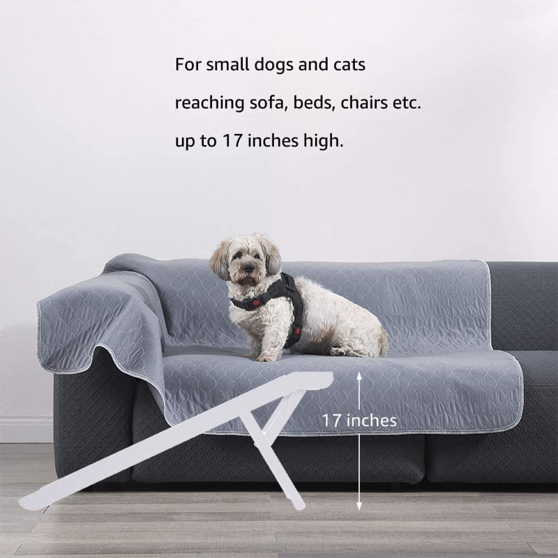 Rampe réglable pour animaux Wegate, Blanc, H 17,3 po x l 35,6 po x P 14,1 po