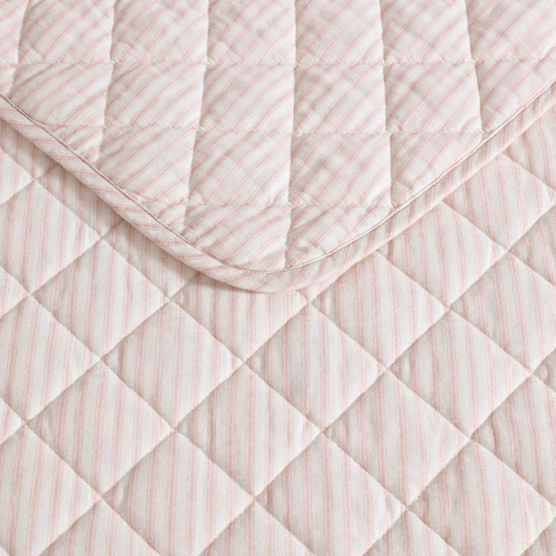Ensemble de courtepointe en coton Laura Ashley Tessas, Courtepointe pour lit simple + 1 taie décorative 
