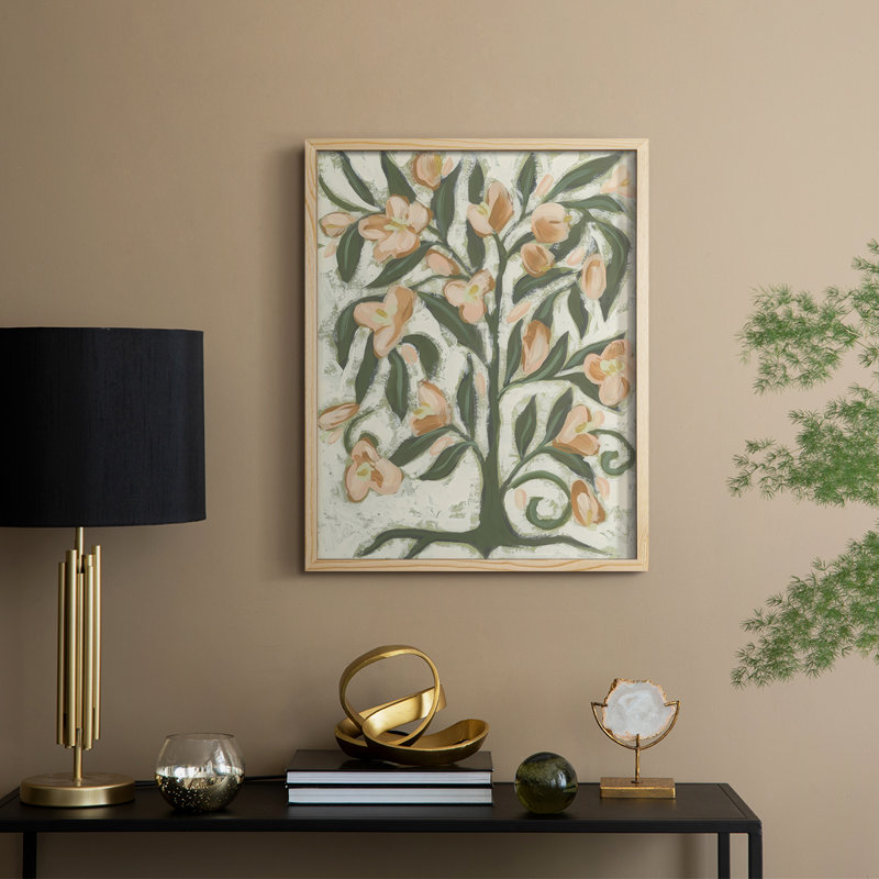 «Folk Peach Blossoms I», Naturel, H 11 po x l 9 po
