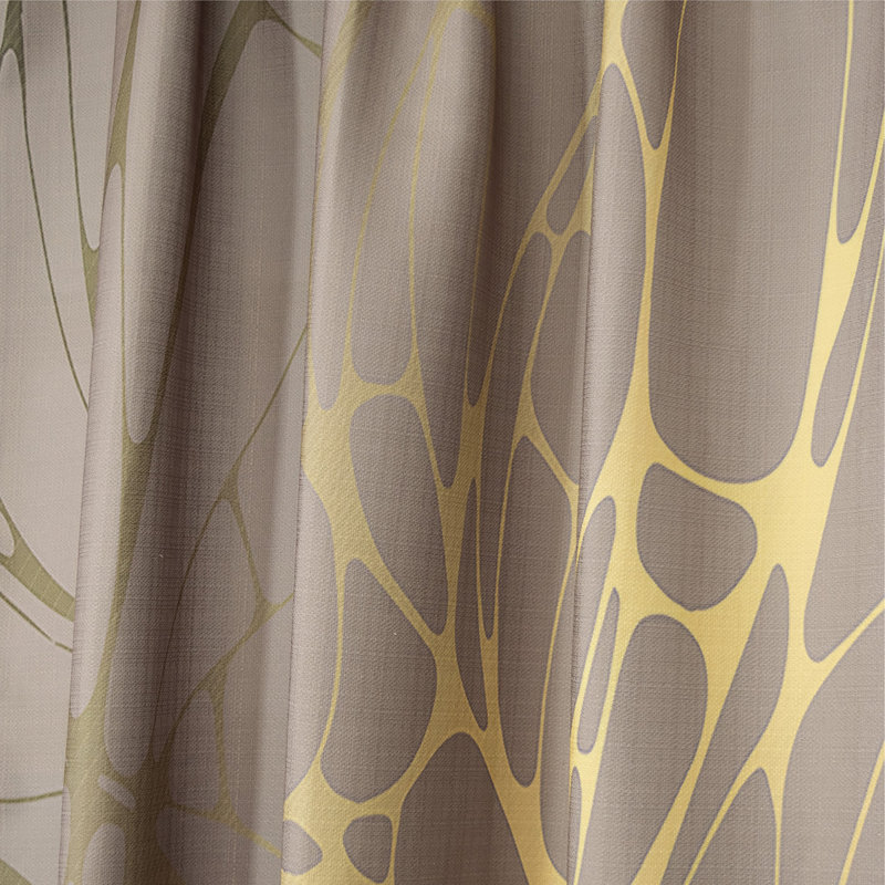 Panneau de rideau simple isolant semi-diaphane avec passe-tringle Mid-Century, l 52 po x L 120 po