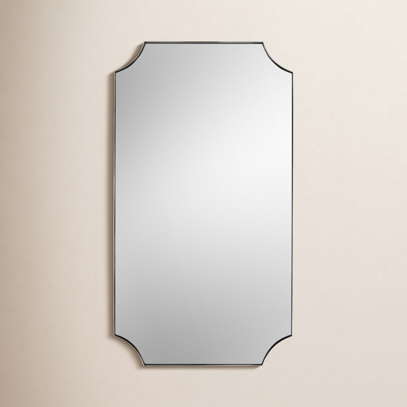 Letellier 22" Accent Mirror, Nickel, 40.25” H x 22.25” W