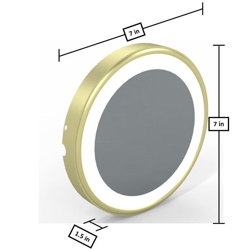 Lentille optionnelle pour miroir lumineux Neo Modern, Laiton brossé