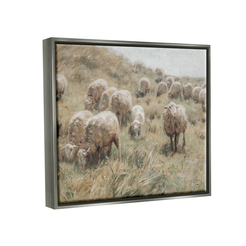 Art mural sur toile flottant, "Rurale", H 17 po x l 21 po x P 1,7 po, Cadre flottant gris lustré