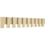 Garniture de bloc dentifrice en uréthane Sanford H 7 po x P 1 1/2 po x L 46 5/8 po, brun clair apprêté-101140422