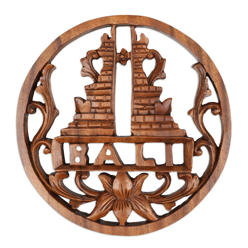 Bungalow Rose Handmade Lempuyang Temple Wood Relief Panel