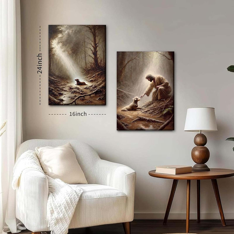 2 Piece Wrapped Canvas Print, 60 cm H x 40 cm W