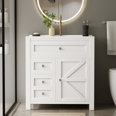 30'' Bathroom Vanity with Single Sink Combo