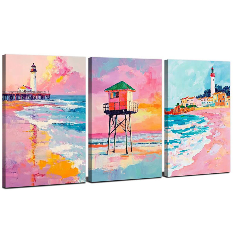3 Piece Wrapped Canvas Wall Art