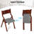 Upholstered Folding Chairs, Foldable Wooden Dining Chairs With Padded Seat For Kitchen Office Party-517341368