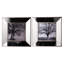 Cadres photo 15 x 15 po argentés réfléchissants, design rétro, S / 2: miroitant pour art et objets exposés Cadres S / 2: mouchetures, présentoirs décoratifs