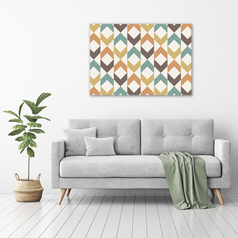Glass Print Wall Art 100X70cm Image Printed On Glass Decorative Wall Picture Behind Toughened / Tempered Safety Real Glass For Kitchen & Living Room Theme:Retro Background