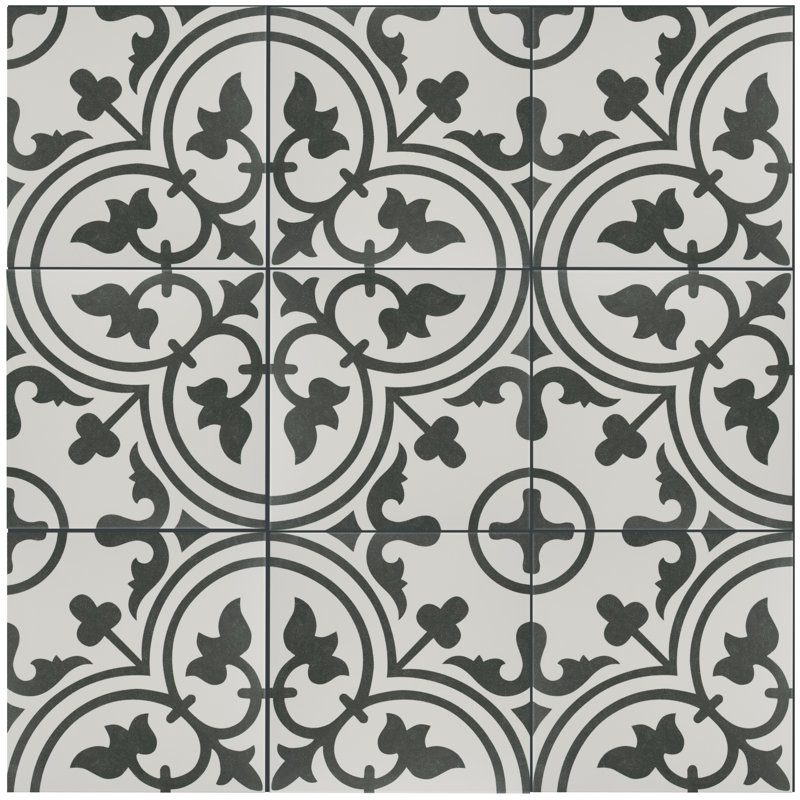 Arte 9-3/4 in. x 9-3/4 in. Porcelain Floor and Wall Tile