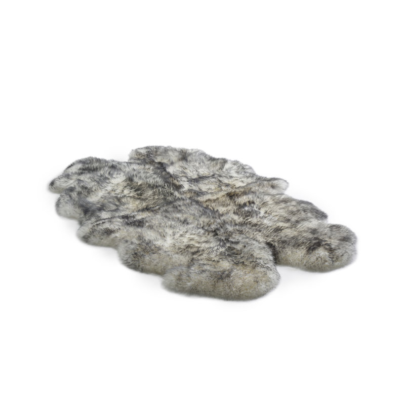 Solid Colour Sheepskin Shag 110cm X 180cm Area Rug