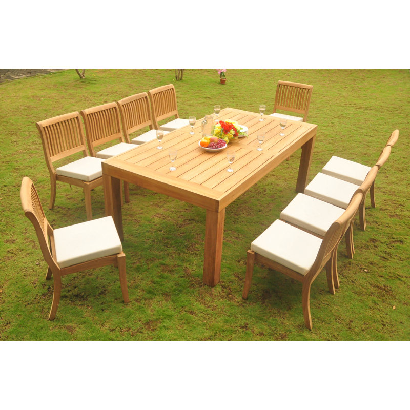 Canberra Outdoor 11 - Piece Teak Dining Set