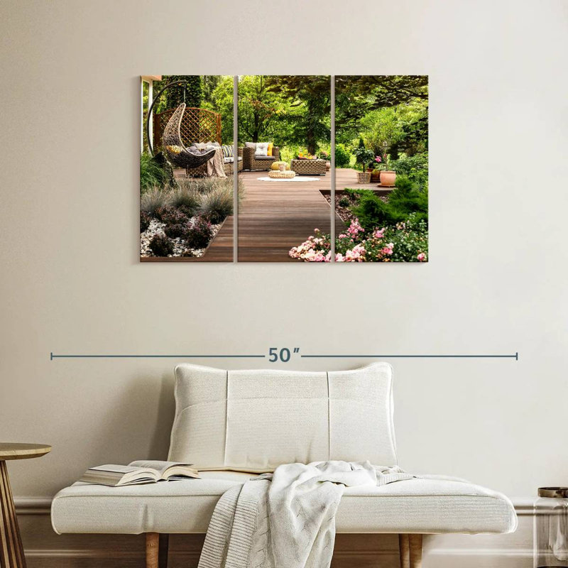 Kerrick Wooden Garden Deck, 24" H x 38" W